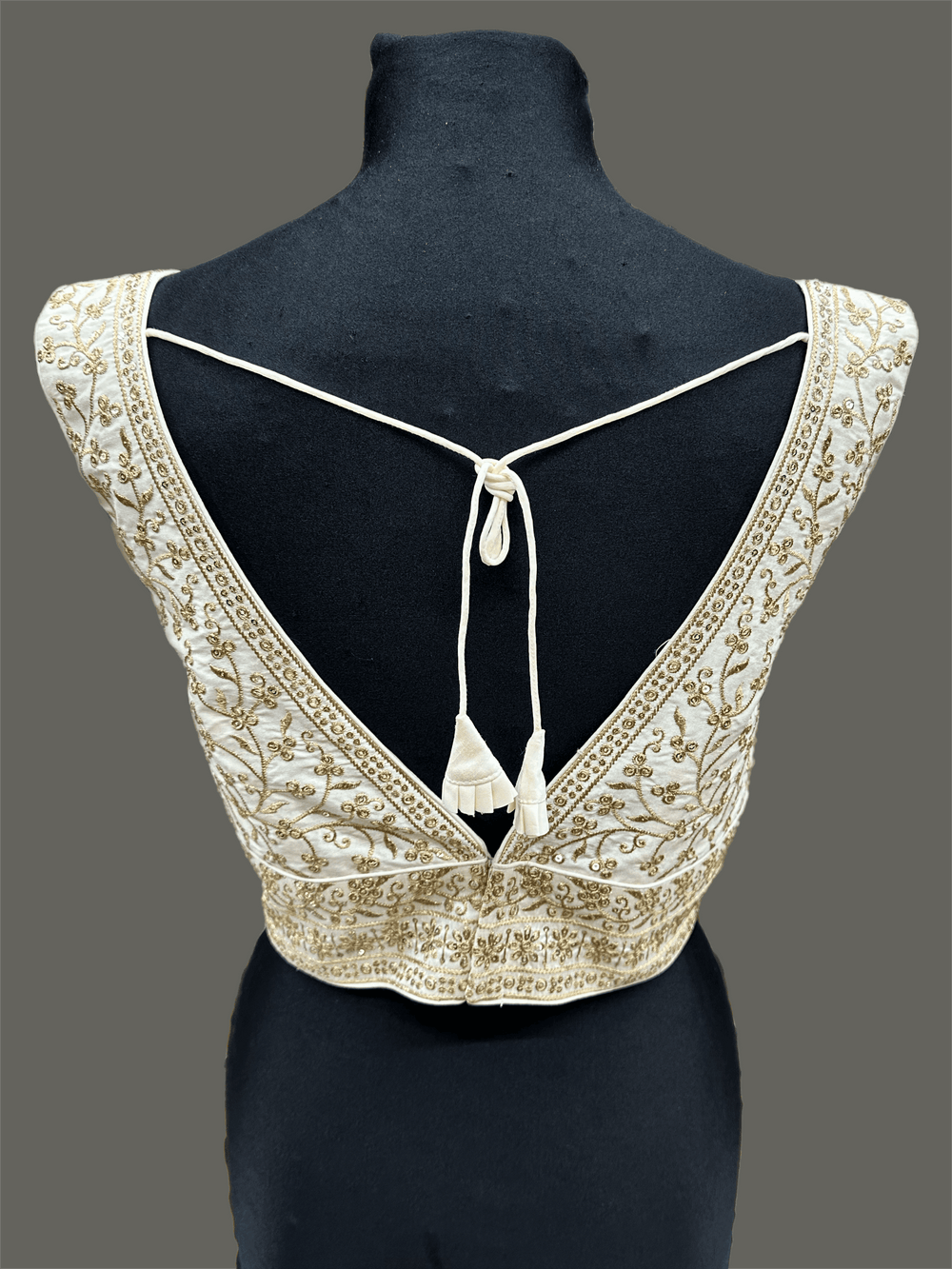 Elegant Gold Sequin Embroidered Blouse – Traditional Indian Wear - Shree