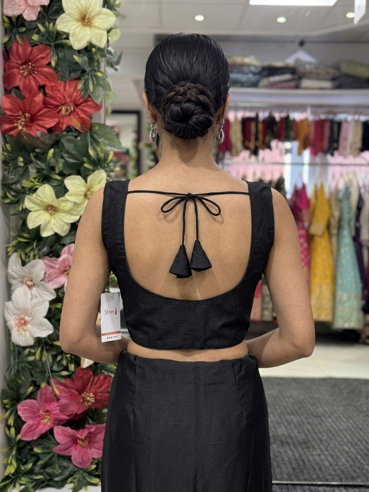 Raw Silk Blouse with Gota Patti