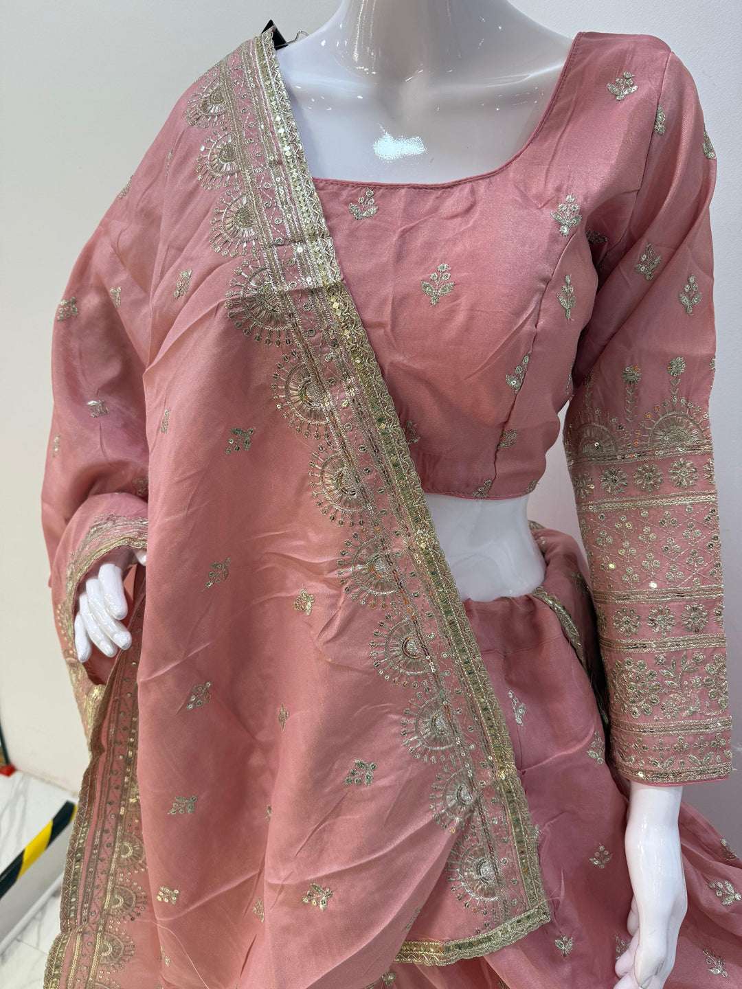 Stunning Gold Embroidered Lehenga Choli – A Must-Have for Special Occasions - Shree