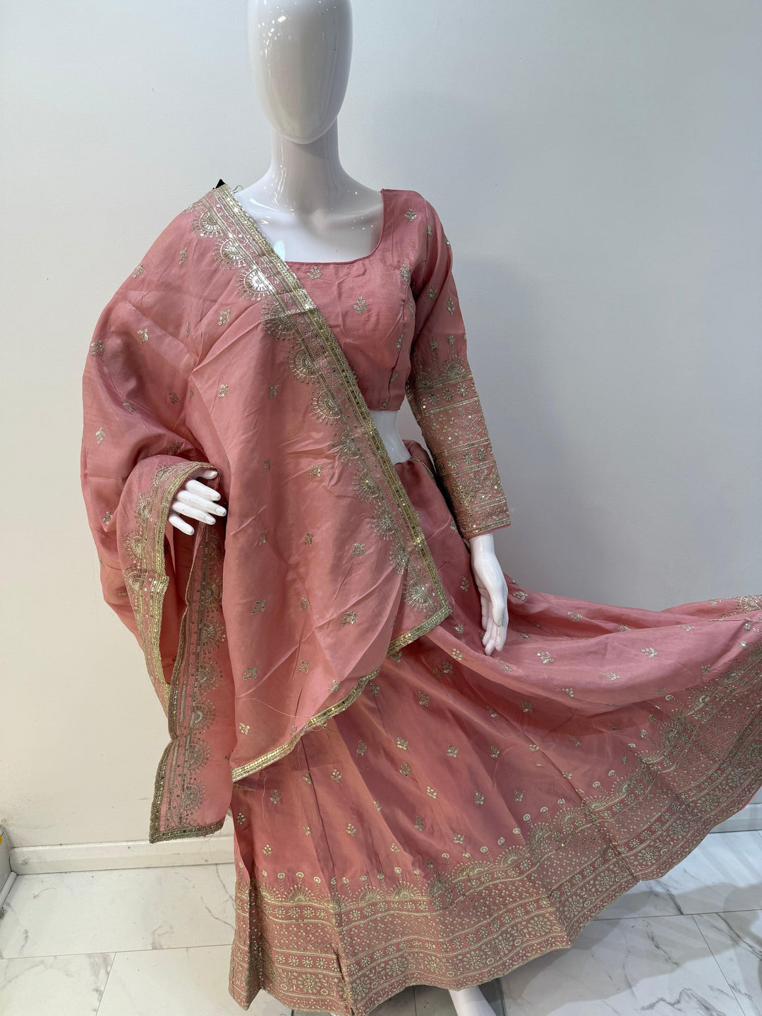 Stunning Gold Embroidered Lehenga Choli – A Must-Have for Special Occasions - Shree