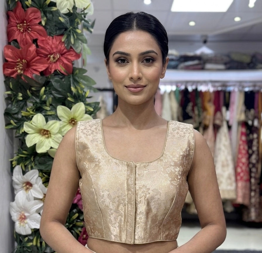 Floral Silk Brocade Blouse