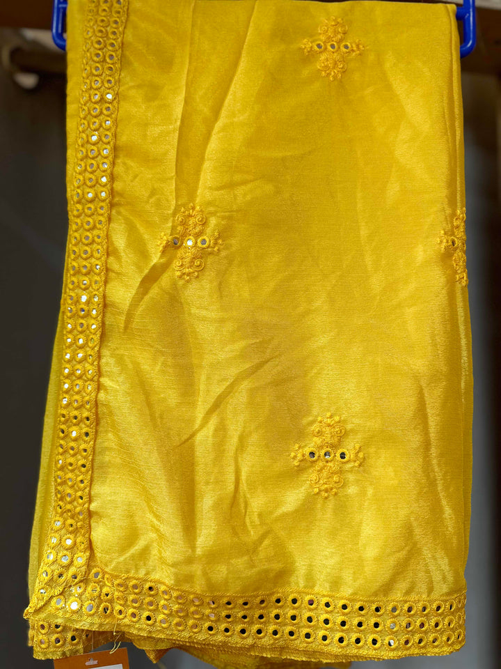 Elegant Full Length 2.5M Chiffon Dupatta with Exquisite Sequin Work – Perfect for Special Occasions - Shree Shringar