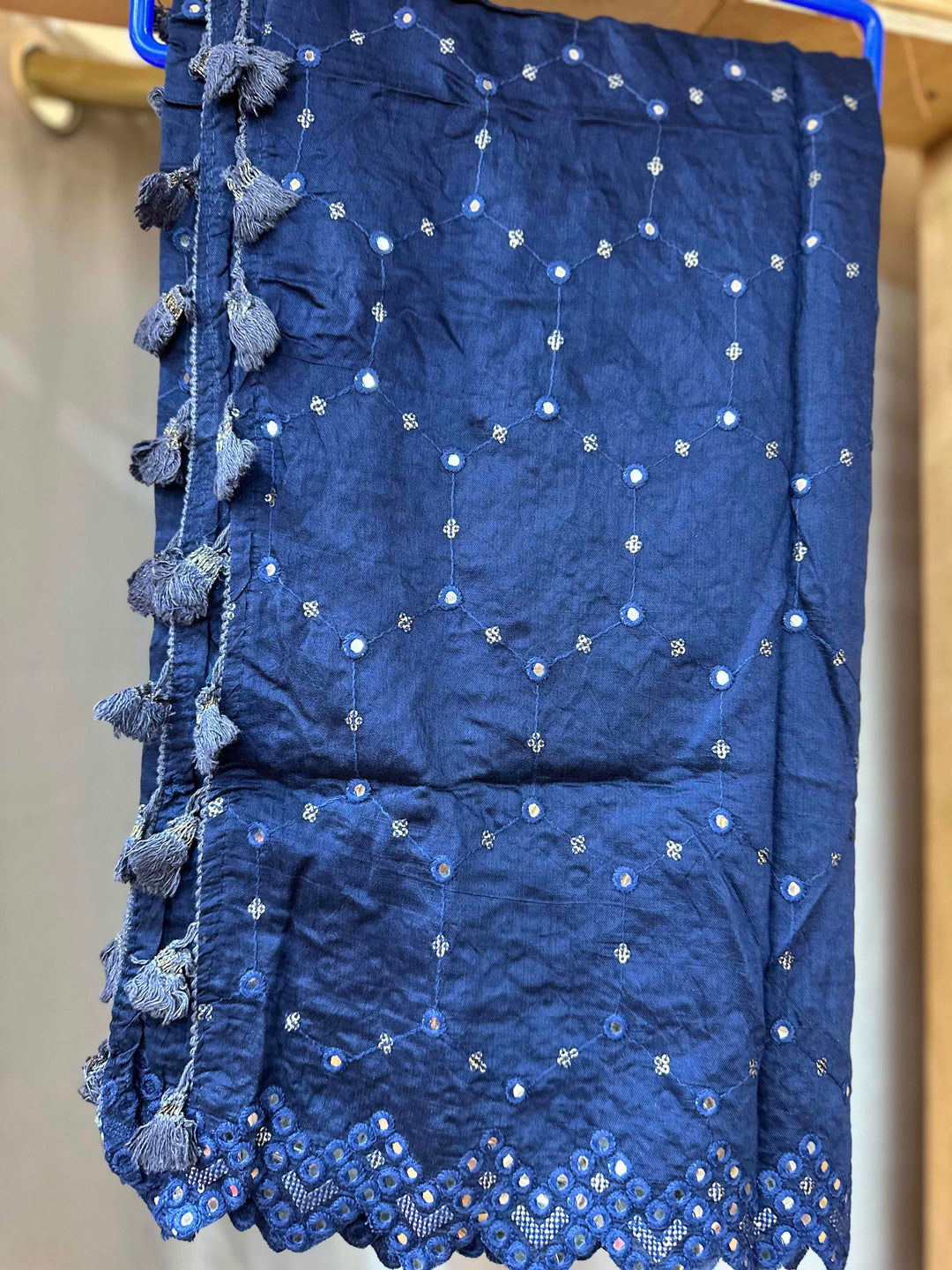 Stunning 2.5Meter Cotton Dupatta with Elegant Sequin Detailing - Versatile and Fashion-Forward - Shree Shringar