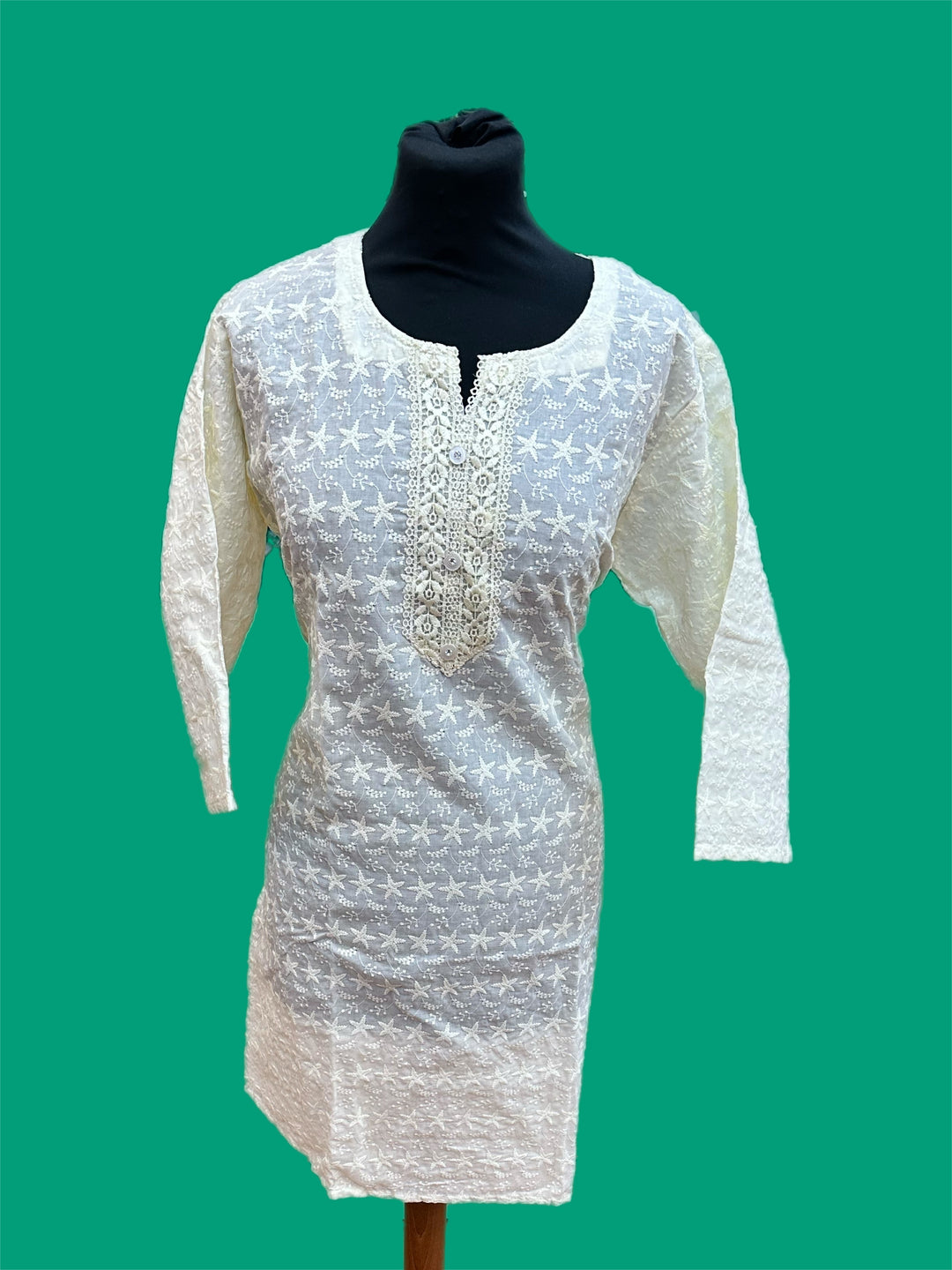 Cotton Lucknowi Kurti - Short Length in Various Colours - Shree Shringar