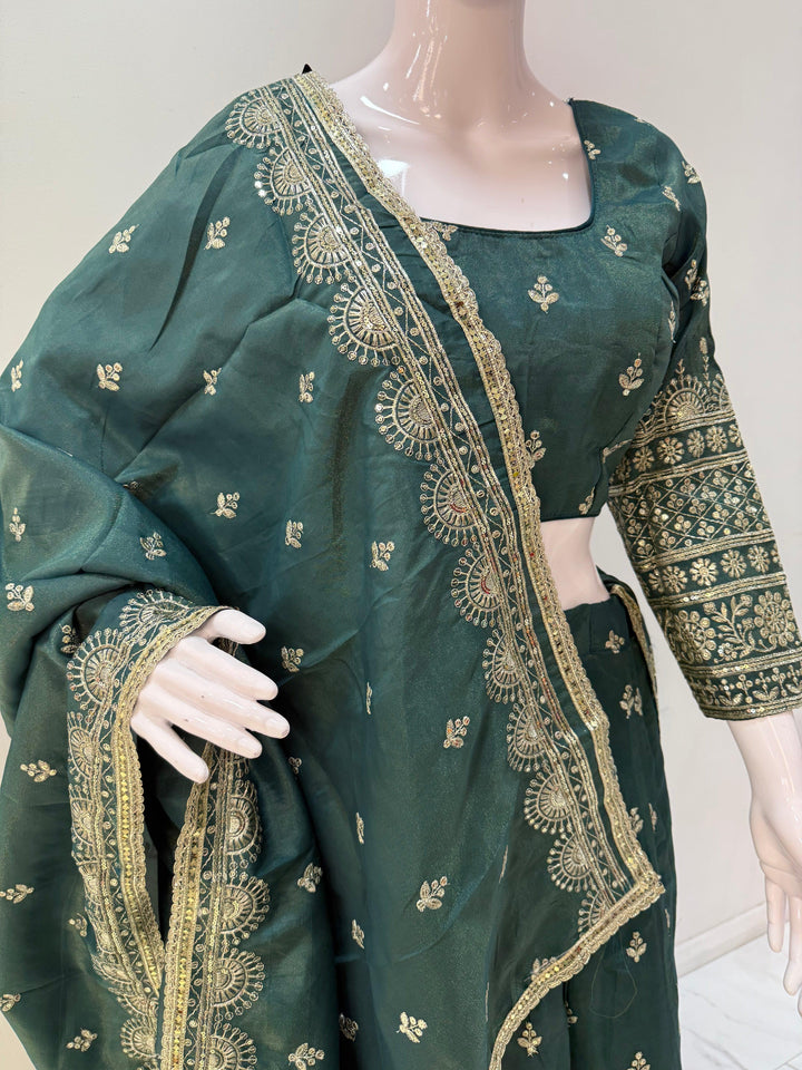 Stunning Gold Embroidered Lehenga Choli – A Must-Have for Special Occasions - Shree