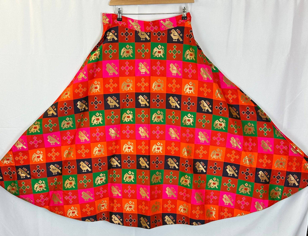 Vibrant Patola Style Printed Skirt | Ethnic Fashion Statement - Shree Shringar
